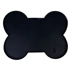 TIAKI kilimėlis po dubenėliu Kaulas, juodas, L 51 x B 38 x H 1 cm — 2 nuotrauka