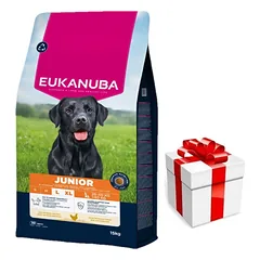 EUKANUBA Junior Large 15kg + Staigmena ŠUNIUI