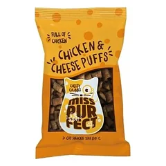 Boxby Miss Purfect Chicken&Cheese Puffs skanėstai katėms su vištiena ir sūriu, pagalvėlės, 100 g nuotrauka