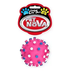 PET NOVA žaislas cypiantis spygliuotas kamuolys 7cm 2vnt