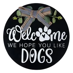 TIAKI durų lentelė „Welcome - We Hope You Like Dogs“, 1 vnt. — 5 nuotrauka