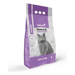 PUFFY TAIL Lavender bentonitinis, sušokantis kraikas katėms, levandų kvapo, 5 l