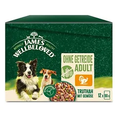 James Wellbeloved Adult Dog Hypoallergenic su kalakutiena ir daržovėmis padaže, drėgnas maistas šunims