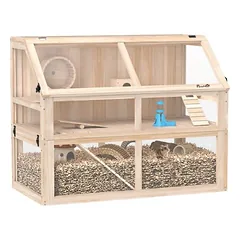 PawHut narvas žiurkėnams, Šviesiai pilka|80L x 50B x 76H cm — 3 nuotrauka