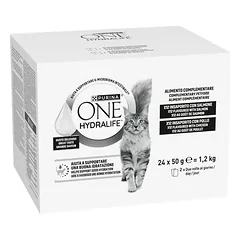 PURINA ONE Hydralife Katzen-Liquid drėgnas maistas katėms 24 x 50 g
