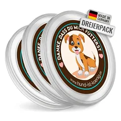 HUND IST KÖNIG Dosendeckel für Tierfutter (3 Stk.), BPA-frei, Made in DE