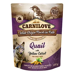 Carnilove kons. šunims Pate Quail with Yellow Carrot 12 x 300g