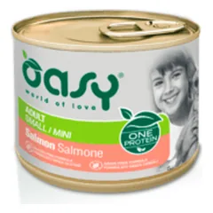 Oasy Adult Mini Salmon vieno baltymo konservai su lašiša mažų veislių šunims