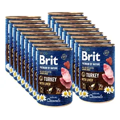 Brit Premium by Nature Junior Turkey With Liver 18x400g