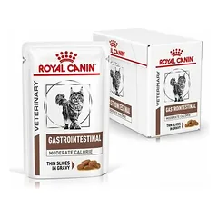 Royal Canin Vet VD Gastrointestinal Moderate Calorie veterinarinis drėgnas maistas katėms 12x85g