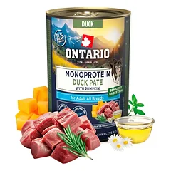 Ontario Adult Monoprotein Duck antienos paštetas su moliūgu 400 g