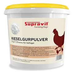 Supravit Kieselgur für Hühner - Mineralisches Einstreu Pulver Hühnerstall