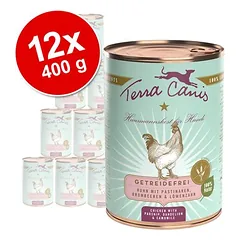 Terra Canis begrūdis drėgnas maistas šunims, ekonominė pakuotė 12 x 400 g