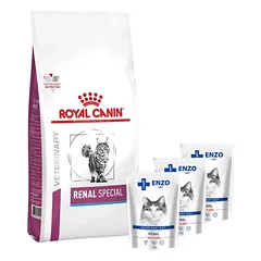 ROYAL CANIN Renal Special Feline RSF 26 2kg + ENZO VET Renal su jautiena želė katėms 3x100g