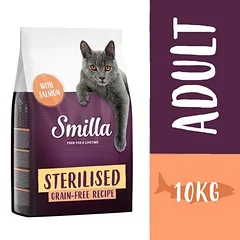 Smilla begrūdis Sterilised su lašiša, sausas maistas katėms, 3 - 4,9 kg — 4 nuotrauka