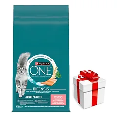 Purina One Adult lašišos ir kviečių ėdalas katėms 9,75 kg + Staigmena katei
