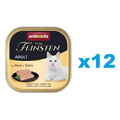 ANIMONDA vom Feinstein Adult jautiena ir vištiena 12x100 g