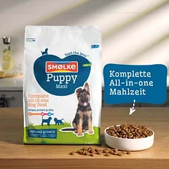Smølke Puppy Maxi sausas maistas šuniukams, 3 - 4,9 kg — 4 nuotrauka