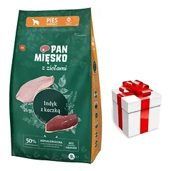 Pan Mięsko su žolelėmis Kalakutiena su ančių traškučiais M 9kg + STAIGMENA ŠUNIUI