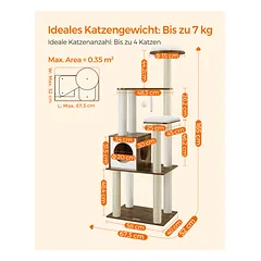 Kačių draskyklė 165 cm — 5 nuotrauka
