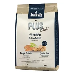 Bosch PLUS su upėtakiu ir bulvėmis, sausas maistas šunims