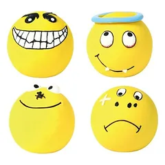 Trixie Smiley žaislas šunims kamuoliukas, cypsi, geltonas, įv. dizainų — 2 nuotrauka