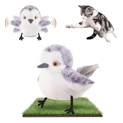 ZooVenture Flatternder Vogel als Katzenspielzeug – Bewegungssensor, Plüsch