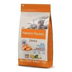 Nature's Variety Selected Adult Norwegian Salmon begrūdis, sausas maistas katėms, 1,25 kg