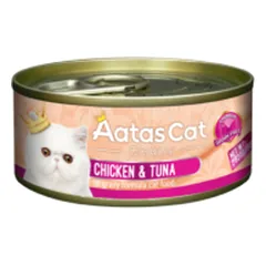 Aatas Cat Creamy Chicken&Tuna begrūdis, drėgnas maistas katėms, 80 g