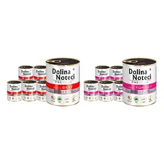 Dolina Noteci PREMIUM su jautiena ir kalakutiena 24x800g