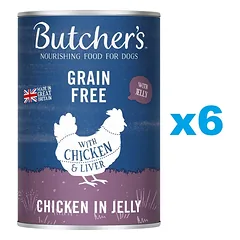 BUTCHER'S Original Recipe in Jelly, maistas šunims, vištienos gabalėliai drebučiuose, 400g