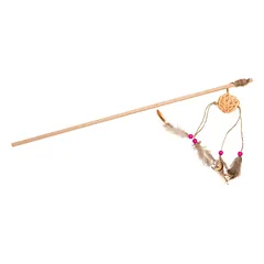 ECOMFY ŽAISLAS KATĖMS, LAZDELĖ SU KAMUOLIUKU IR PLUNKSNOMIS, 50CM
