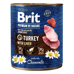 Brit Premium by Nature kons. šunims Turkey with Liver