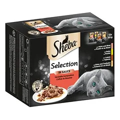 Sheba Megapack įvairių rūšių maišeliai, drėgnas maistas katėms 24 x 85 g — 4 nuotrauka