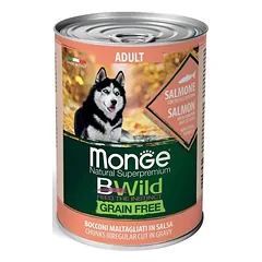 Monge Bwild Adult Salmon konservai šunims su lašiša