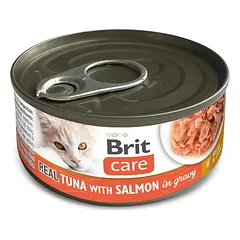 Brit Care Real Tuna with Salmon konservai katėms padaže, 80 g