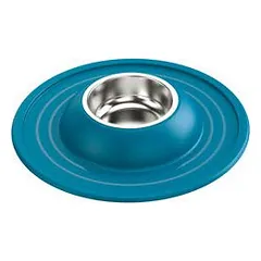 Georplast metalinis dubenėlis su guminiu padėklu volcano inox, d39x6 cm — 2 nuotrauka