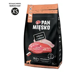 PAN MIĘSKO Veršiena su kalakutiena XS 3 kg