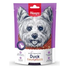 Wanpy Oven-Roasted Duck Sausages antienos dešrelės skanėstai šunims, 100 g
