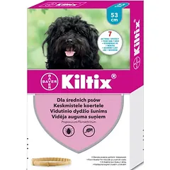 KILTIX antkaklis vidutinio dydžio šunims nuo blusų ir erkių 53cm