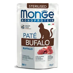 Monge Cat Monoprotein Pouch Sterilised Pate Buffalo 85 g