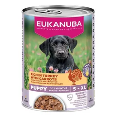 EUKANUBA Life Care Puppy Rich in Turkey 400 g paštetas šuniukams, turintis kalakutienos ir morkų nuotrauka