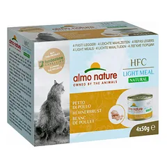 Almo Nature HFC Natural Light Meal Mega Pack vistas krūtiņa 4x50g - konservi kaķiem