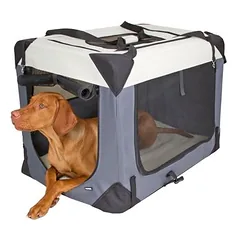 Kerbl Pet transportavimo dėžė Journey, pilka/smėlio spalvos, L 92 x B 65 x H 66 cm — 2 nuotrauka