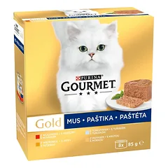 Purina Gourmet Gold Mousse mišinys 8x85g