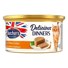 BUTCHER'S Classic Delicious Dinners konservai putėsiai su vištiena ir kalakutiena 85 g photo