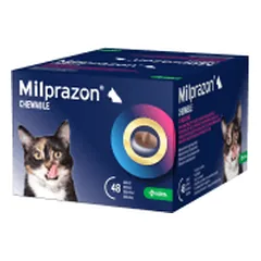 Milprazon Chewable 16 mg/40 mg tabletės nuo kirminų katėms - Pet24