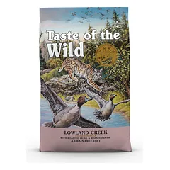 TASTE OF THE WILD Lowland Creek 2 kg su keptomis putpelėmis ir kepta antiena