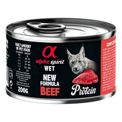 Alpha Spirit WET konservai katėms su jautiena 200g 6vnt