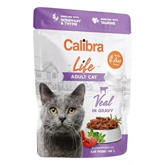CALIBRA Cat Life pouch Adult Veal in gravy 85g veršiena padaže katėms nuotrauka